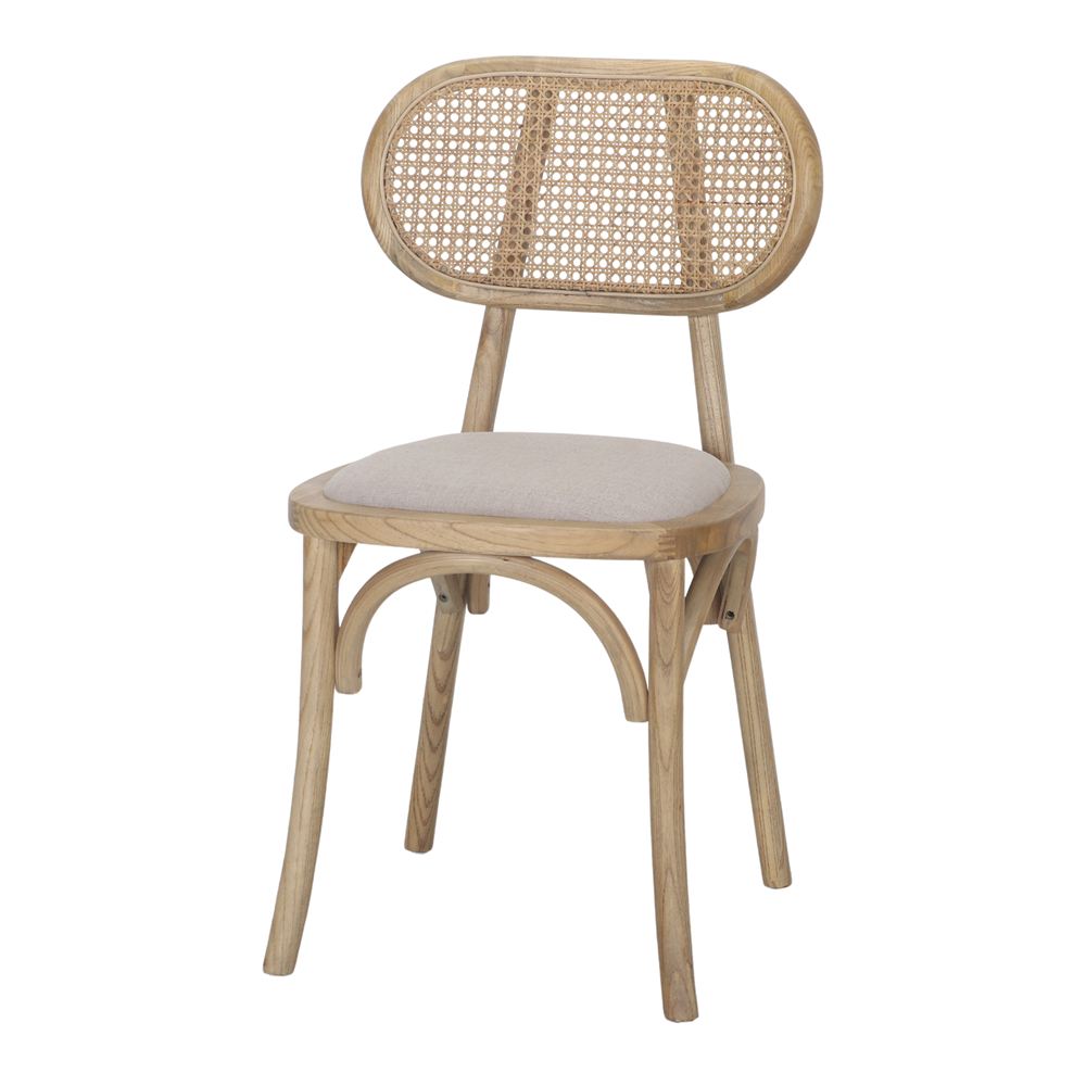 Set de 2 sillas de olmo envejecido Edoardo