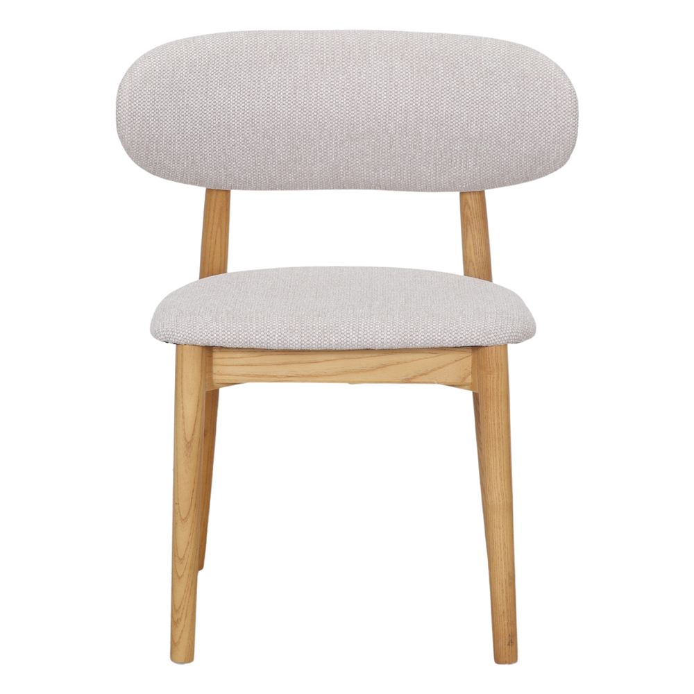 Set de 2 sillas de olmo tapizadas Ivo