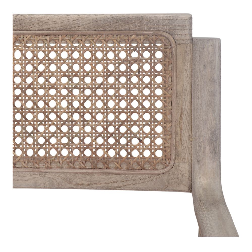 Set de 2 sillas de olmo y rejilla de ratán Andrea