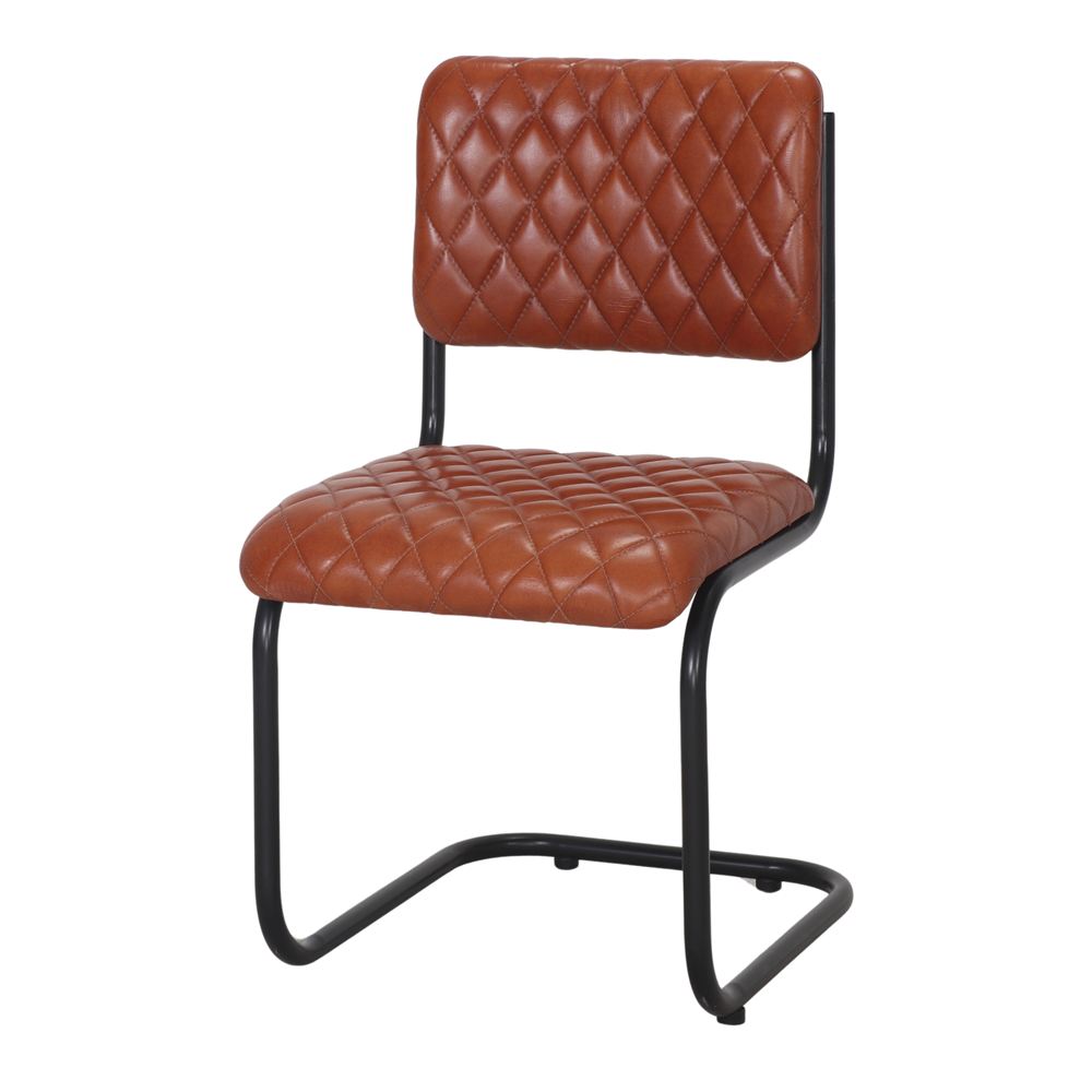 Set de 2 sillas de piel retro Milo