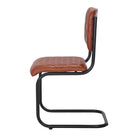 Set de 2 sillas de piel retro Milo