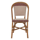 Set de 2 sillas de ratán burdeos y beige Rosaura