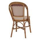 Set de 2 sillas de ratán burdeos y beige Rosaura