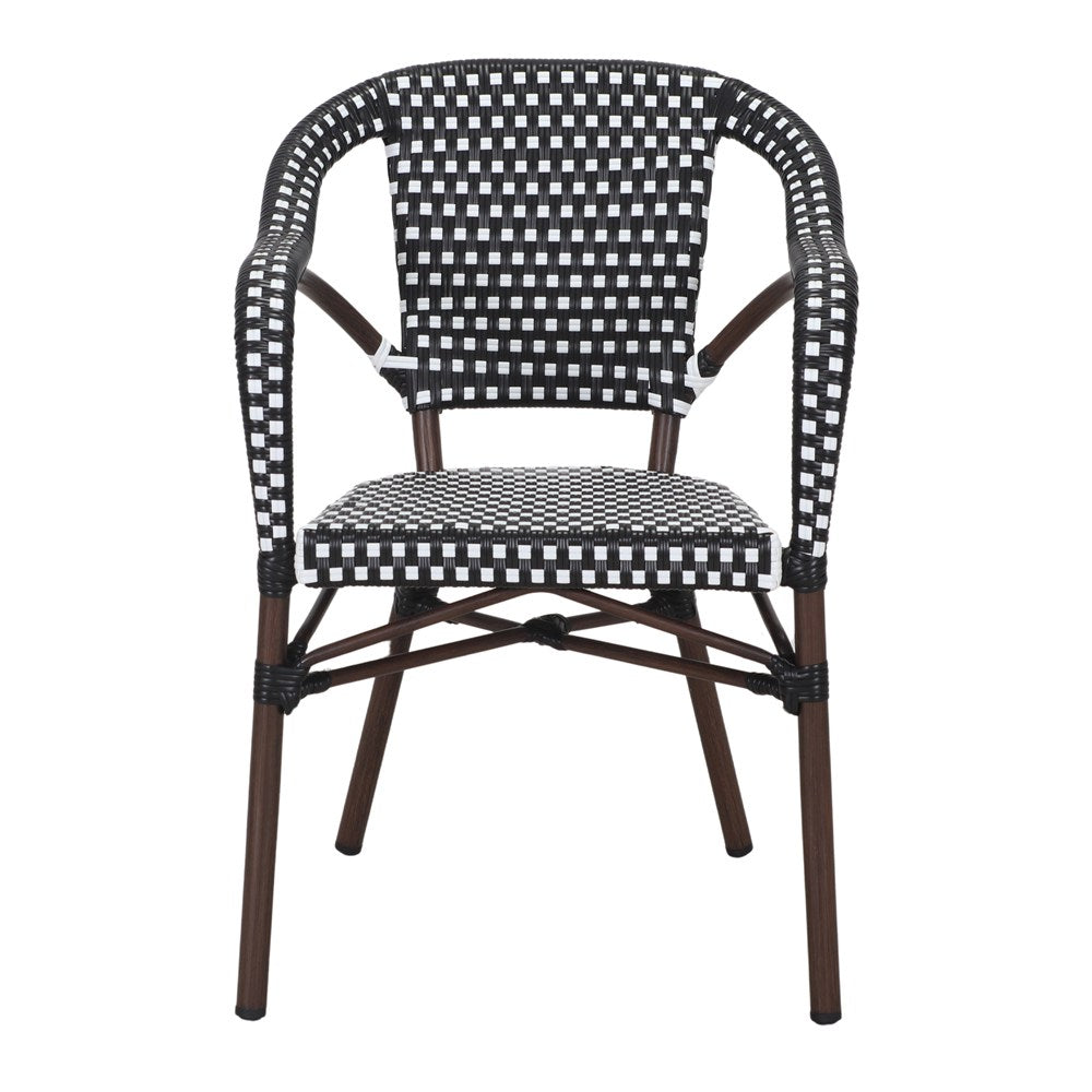Set de 2 sillas de ratán sintético con brazos Polux