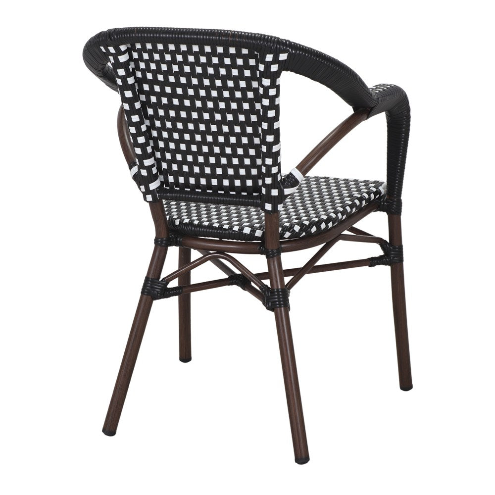 Set de 2 sillas de ratán sintético con brazos Polux