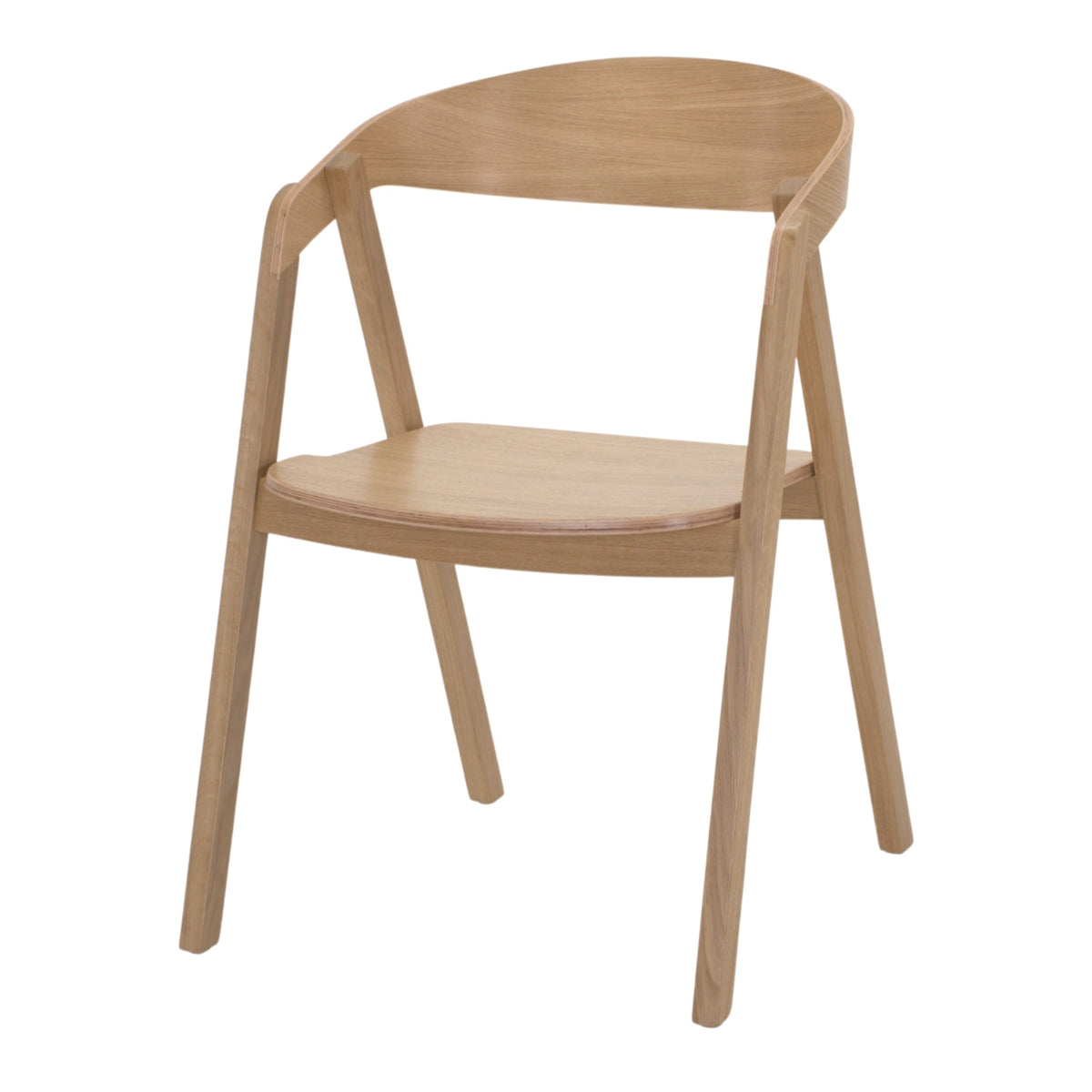Set de 2 sillas de roble apilable Vicenta