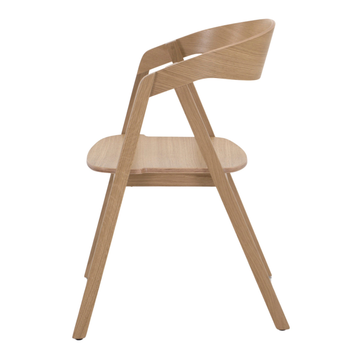 Set de 2 sillas de roble apilable Vicenta