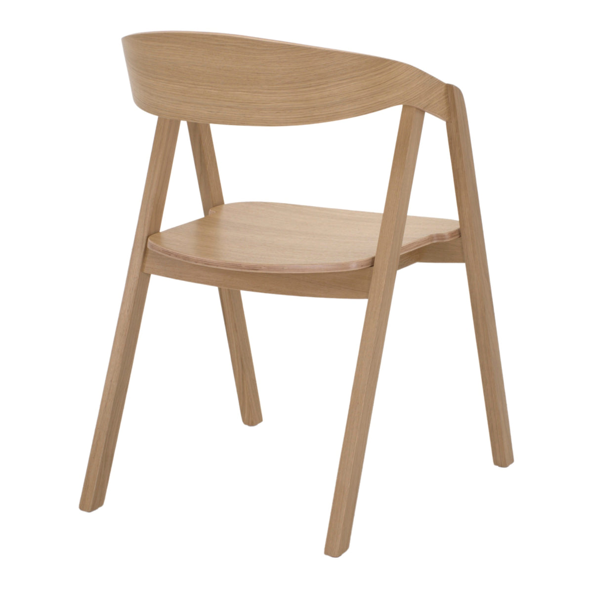 Set de 2 sillas de roble apilable Vicenta
