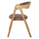 Set de 2 sillas de roble tapizadas con brazos Lorena