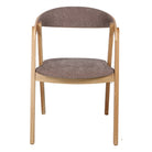 Set de 2 sillas de roble tapizadas con brazos Lorena
