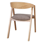 Set de 2 sillas de roble tapizadas con brazos Lorena