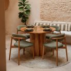 Set de 2 sillas de roble torneado Robert