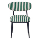 Set de 2 sillas tapizadas a rayas Piero