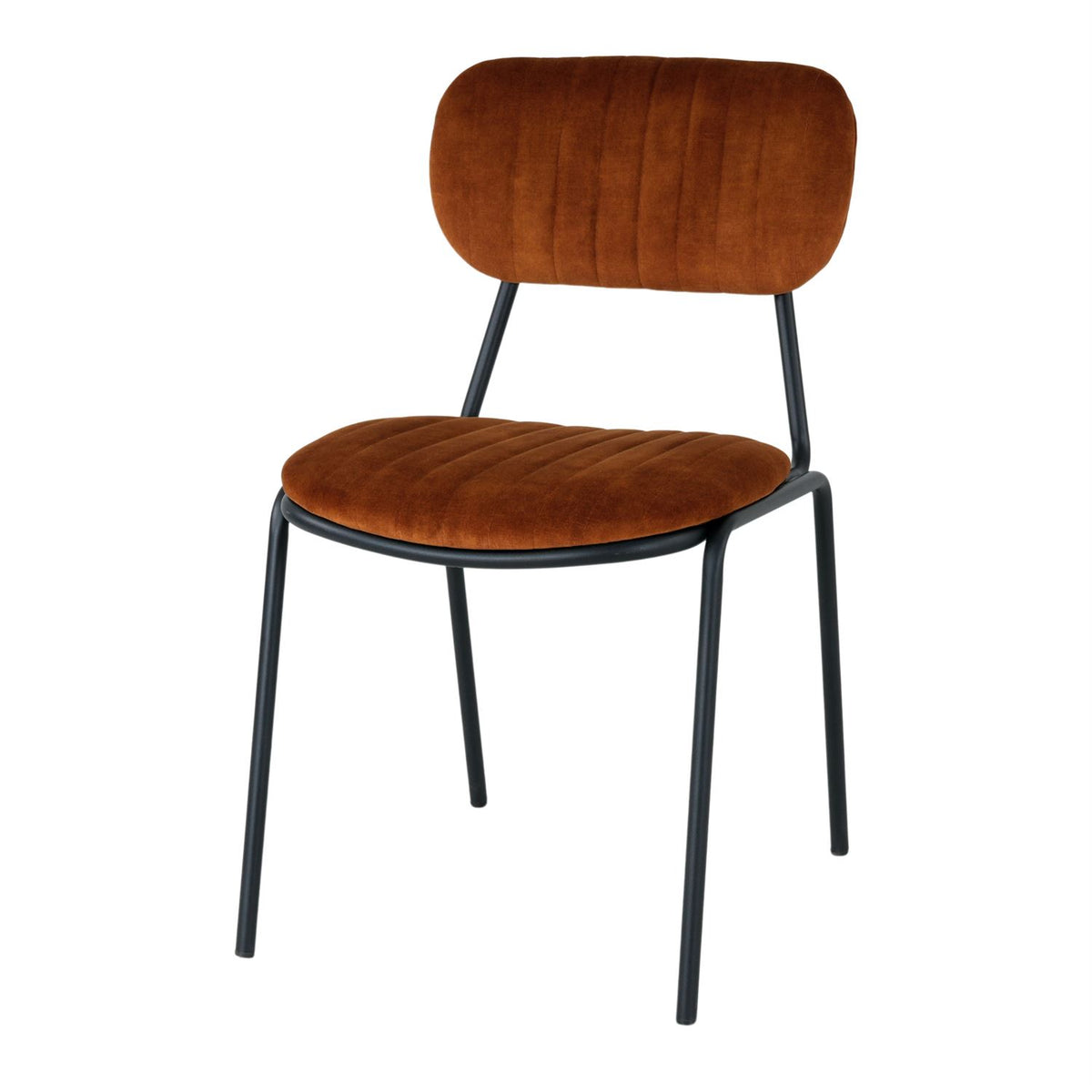 Set de 2 sillas tapizadas aterciopeladas curry Letizia