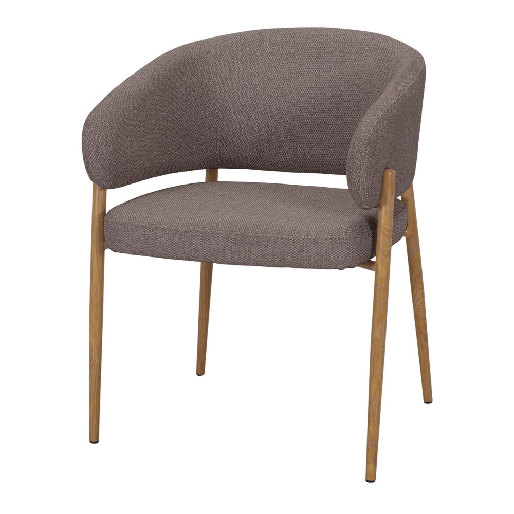 Set de 2 sillas tapizadas con brazos efecto roble Aitana