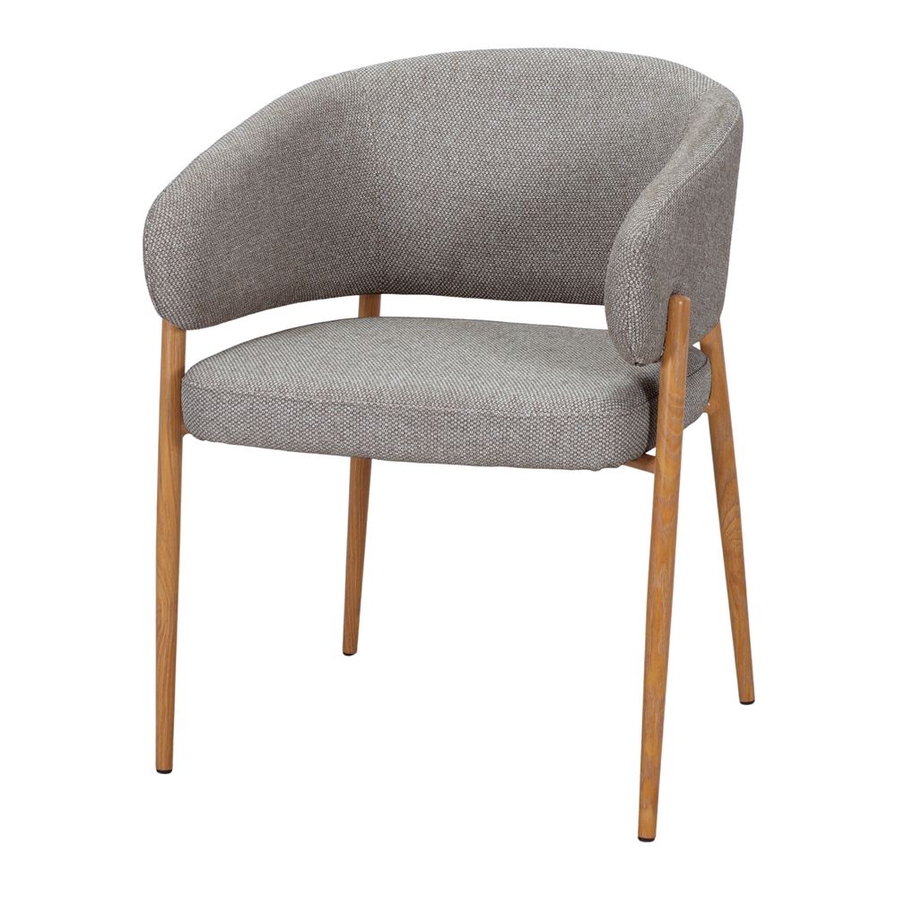 Set de 2 sillas tapizadas con brazos efecto roble Aitana