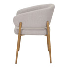 Set de 2 sillas tapizadas con brazos efecto roble Aitana