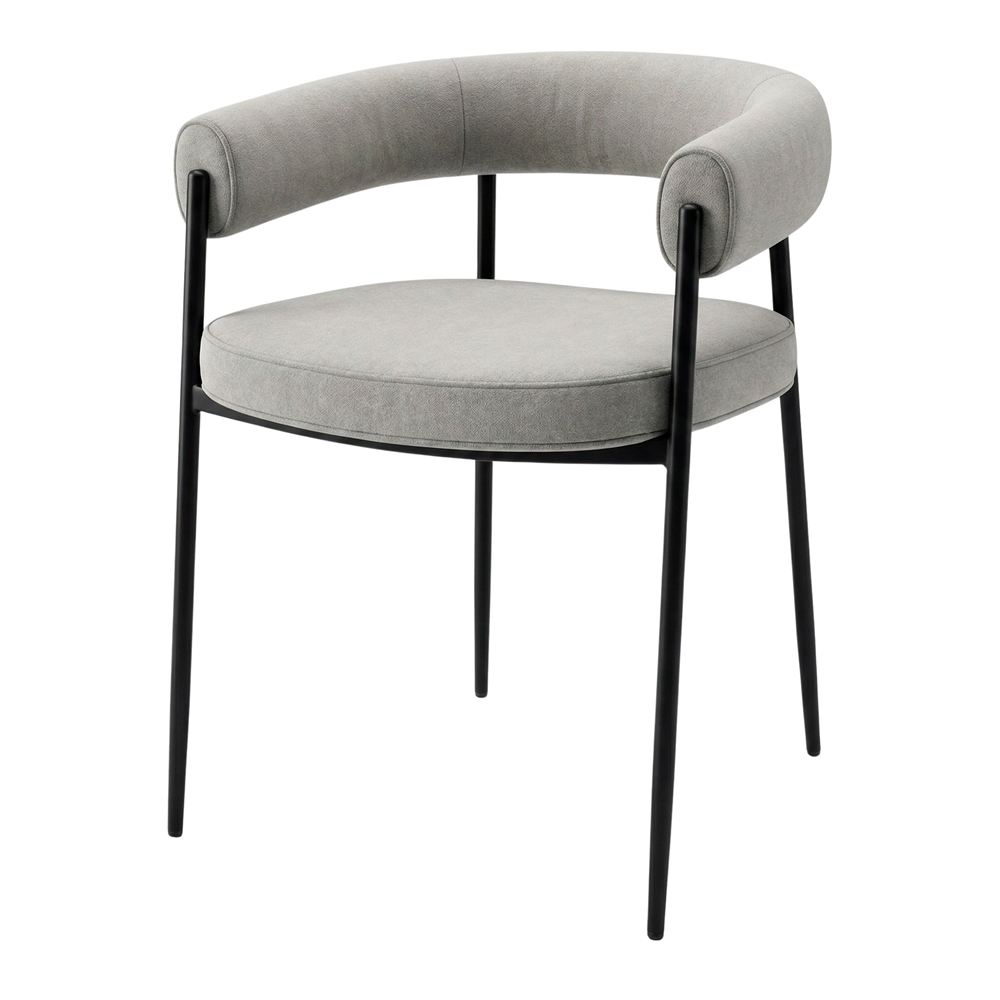 Set de 2 sillas tapizadas con patas de aguja Damiano