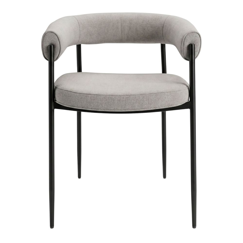 Set de 2 sillas tapizadas con patas de aguja Damiano