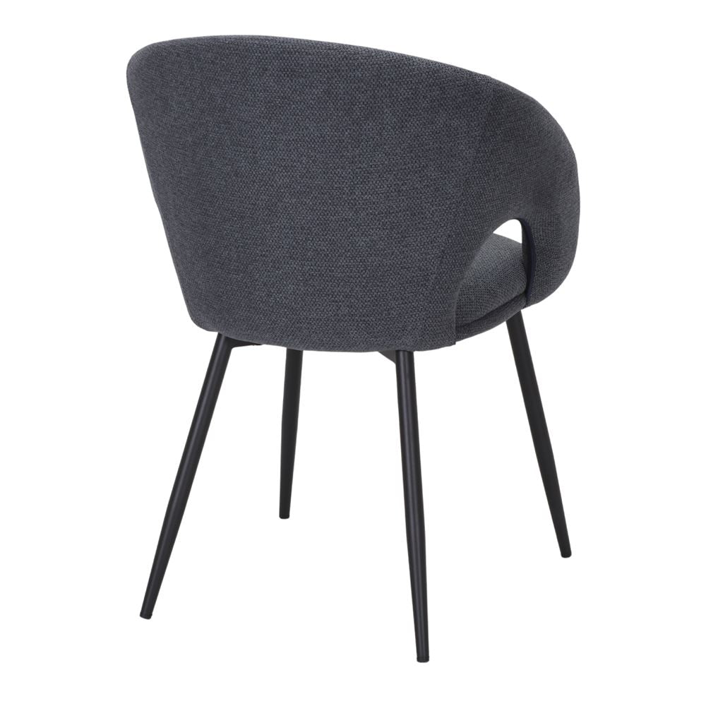 Set de 2 sillas tapizadas con patas de aguja Evelyn