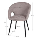 Set de 2 sillas tapizadas con patas de aguja Evelyn
