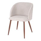 Set de 2 sillas tapizadas con patas efecto nogal Haroldo