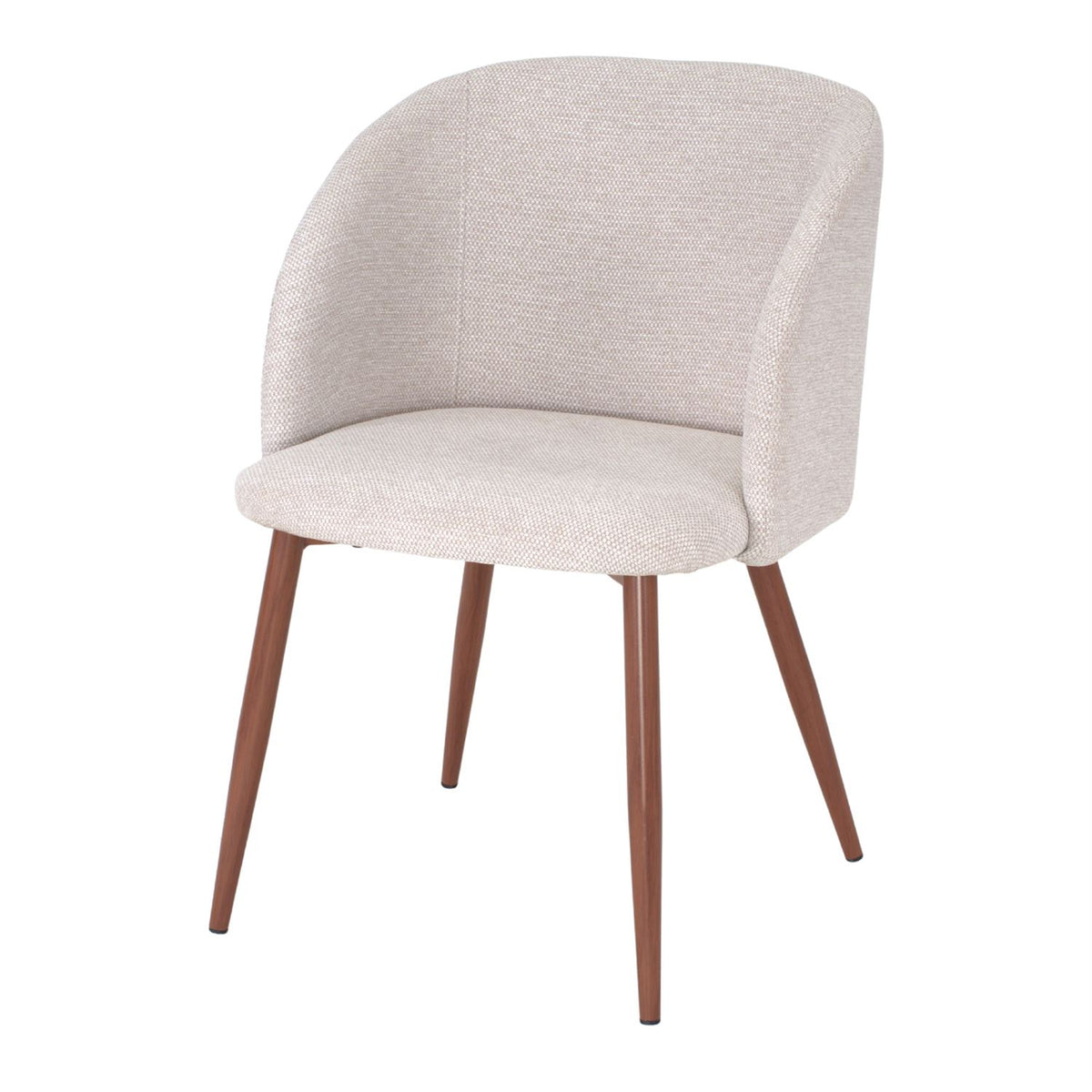 Set de 2 sillas tapizadas con patas efecto nogal Haroldo