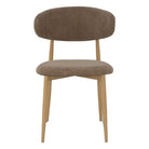 Set de 2 sillas tapizadas con patas efecto roble Caleb