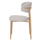Set de 2 sillas tapizadas con patas efecto roble Caleb