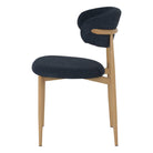 Set de 2 sillas tapizadas con patas efecto roble Caleb