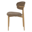 Set de 2 sillas tapizadas con patas efecto roble Caleb
