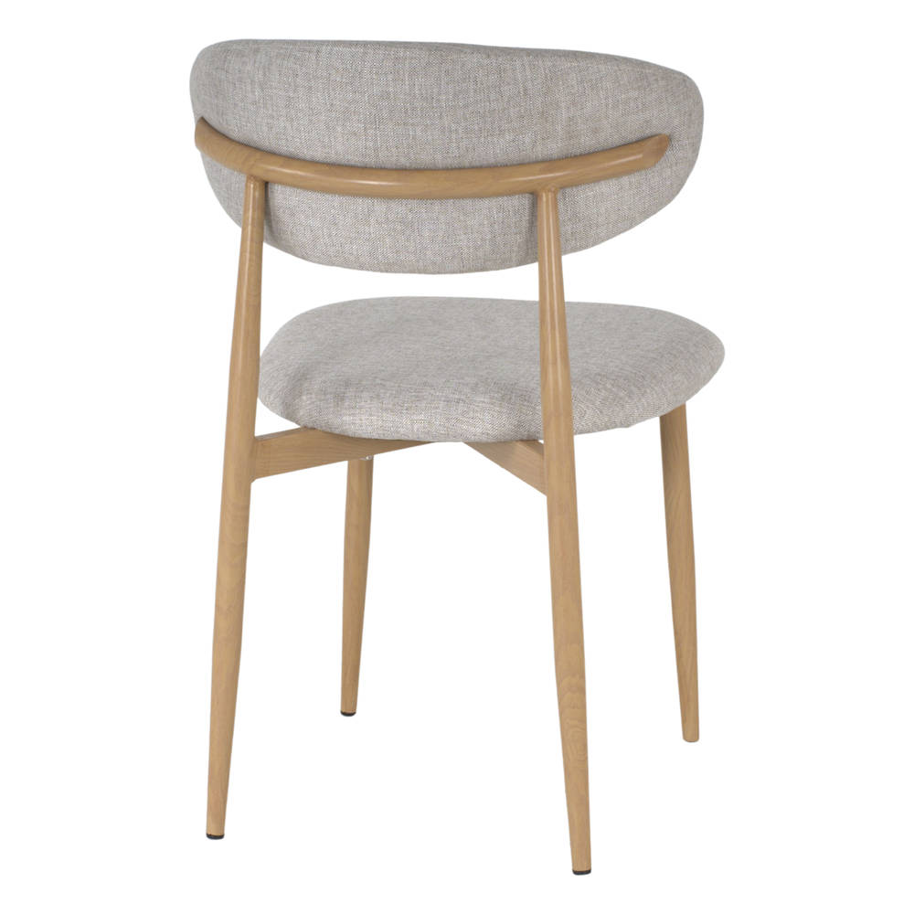 Set de 2 sillas tapizadas con patas efecto roble Caleb