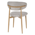 Set de 2 sillas tapizadas con patas efecto roble Caleb