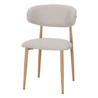 Set de 2 sillas tapizadas con patas efecto roble Caleb
