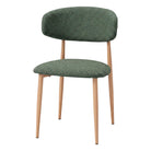 Set de 2 sillas tapizadas con patas efecto roble Caleb