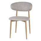 Set de 2 sillas tapizadas con patas efecto roble Caleb