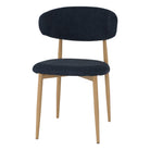 Set de 2 sillas tapizadas con patas efecto roble Caleb