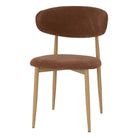Set de 2 sillas tapizadas con patas efecto roble Caleb