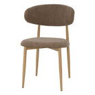 Set de 2 sillas tapizadas con patas efecto roble Caleb