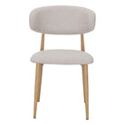 Set de 2 sillas tapizadas con patas efecto roble Caleb
