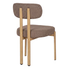 Set de 2 sillas tapizadas de acero efecto roble Rosalia