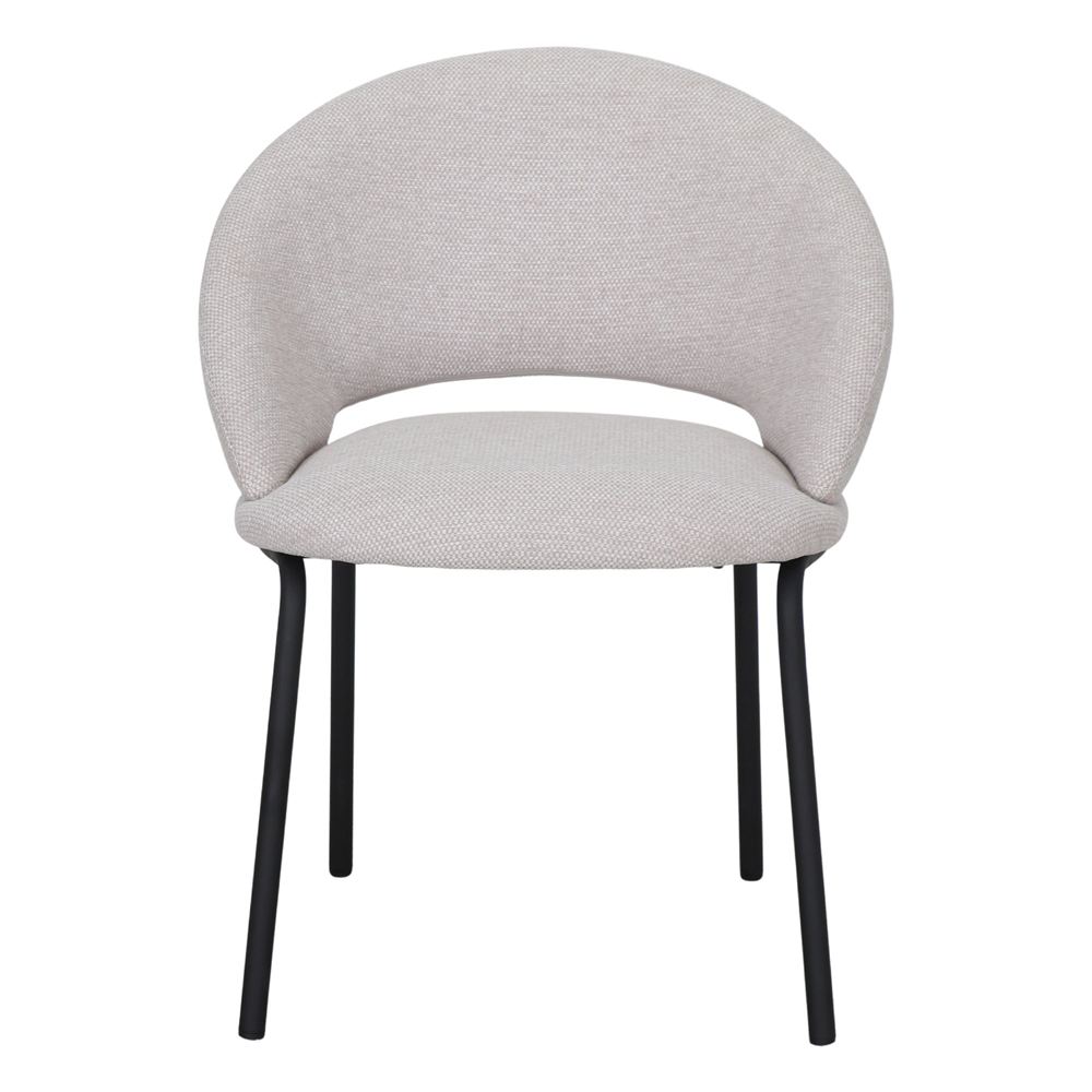 Set de 2 sillas tapizadas de acero Ottone
