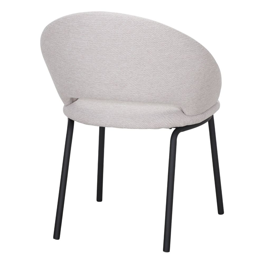 Set de 2 sillas tapizadas de acero Ottone