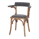 Set de 2 sillas tapizadas de roble con brazos Martim