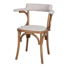 Set de 2 sillas tapizadas de roble con brazos Martim