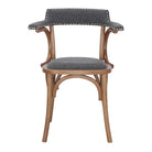Set de 2 sillas tapizadas de roble con brazos Martim