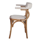 Set de 2 sillas tapizadas de roble con brazos Martim