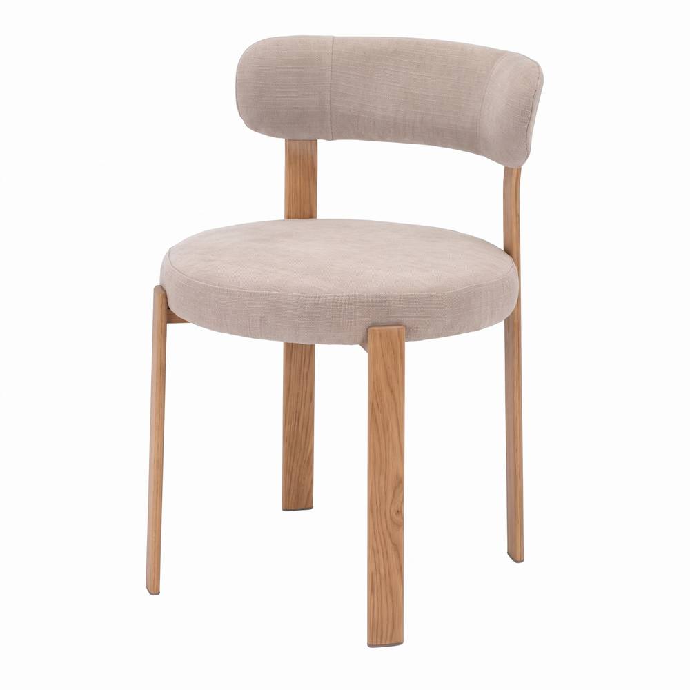 Set de 2 sillas tapizadas efecto roble Bianca