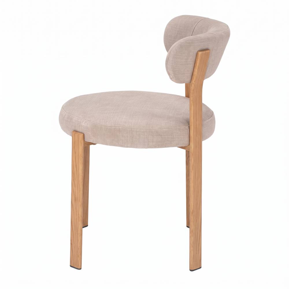 Set de 2 sillas tapizadas efecto roble Bianca