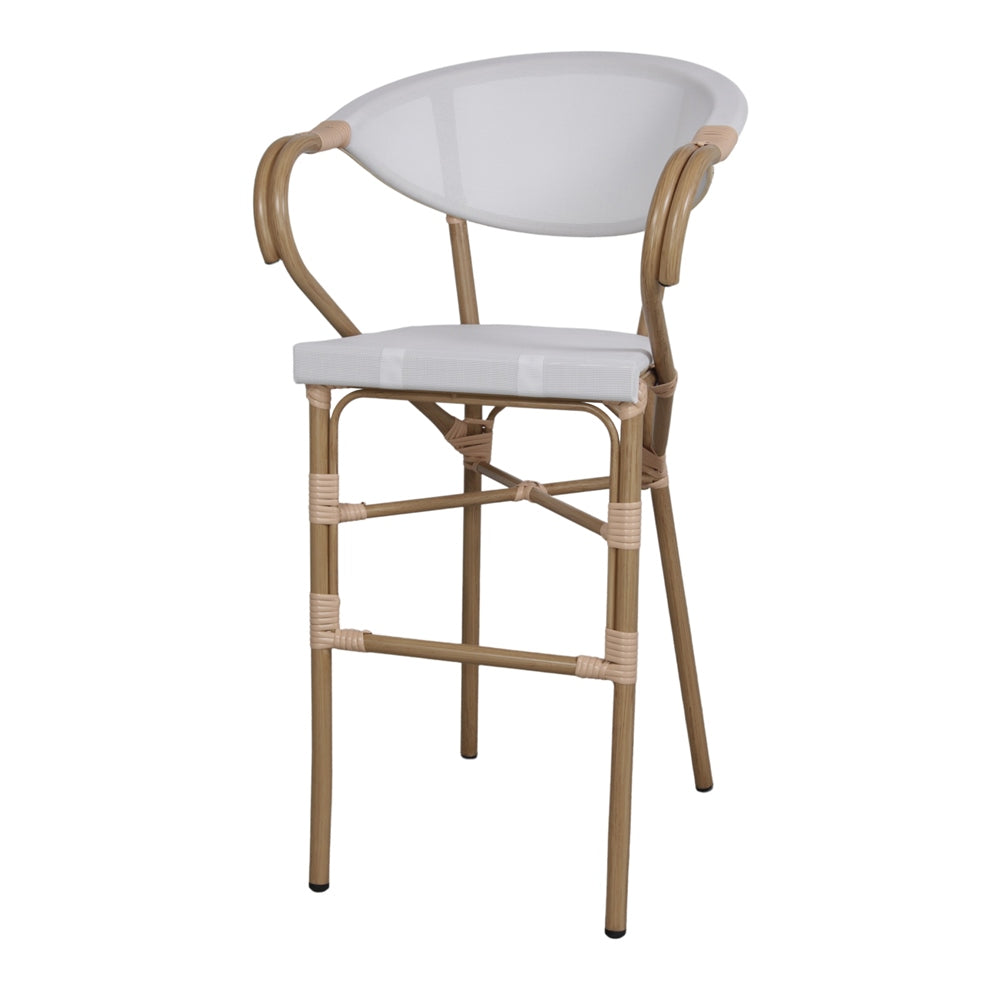 Set de 2 taburetes altos de aluminio Isidoro